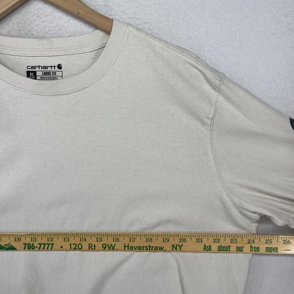 CARHARTT Shirt Boys XL 16-18 Loose Fit Heavyweight Long Sleeve Cotton Beige - Picture 12 of 14